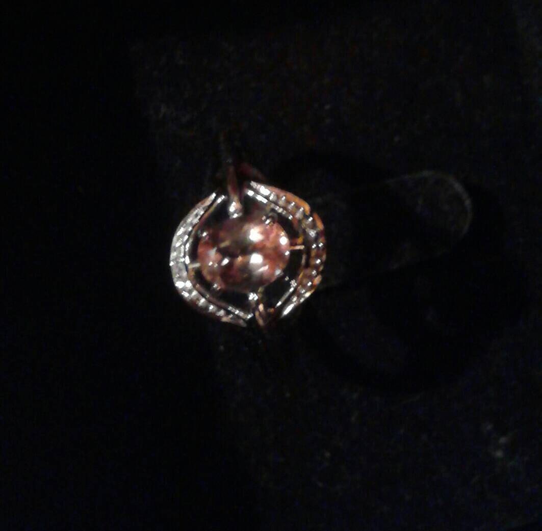 Natural Andalusite Diamond accented Sterling Silver Ring - Thumbnail 4
