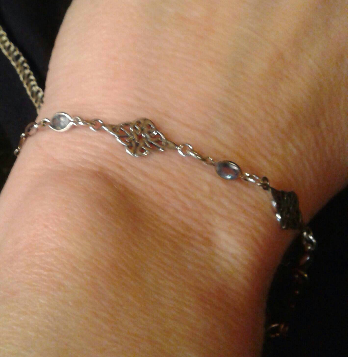 Natural Color Change Alexandrite Sterling Silver Bracelet - Thumbnail 5