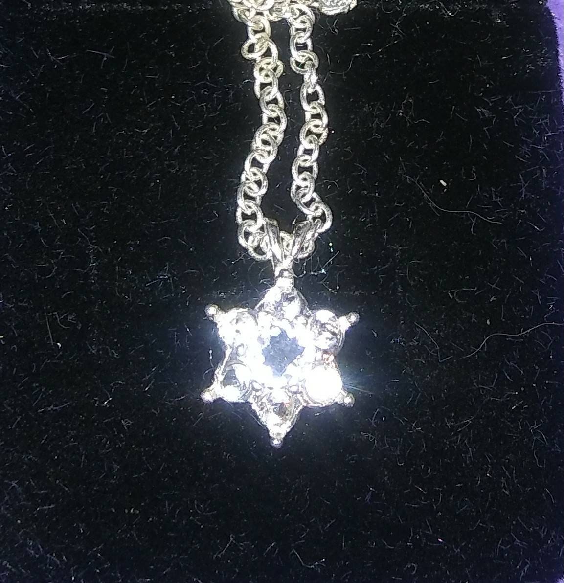 Natural Extremely Rare Color Change(Tenebrecent) Hackmanite Sapphire accented Sterling Silver Necklace (Comes with report) - Thumbnail 2