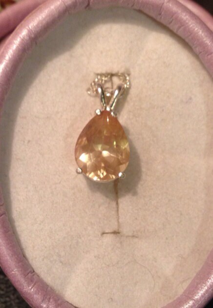 Natural Andesine Labrodorite Shiller Sunstone Sterling Silver Necklace