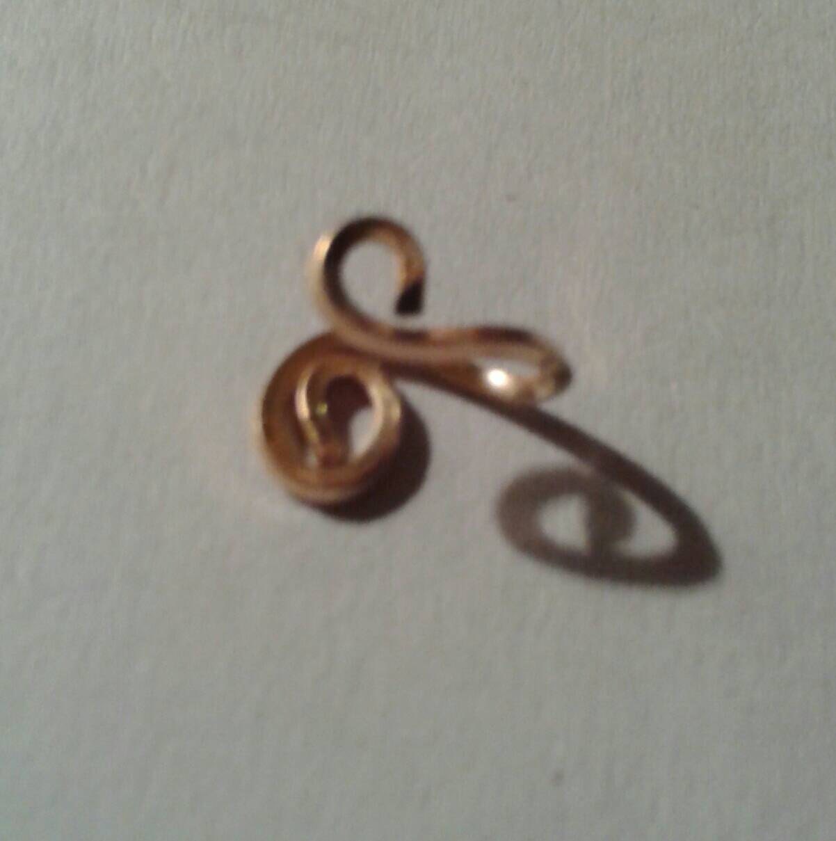 Peirceless 14K Gold Nose/Tragus Ring - Thumbnail 3