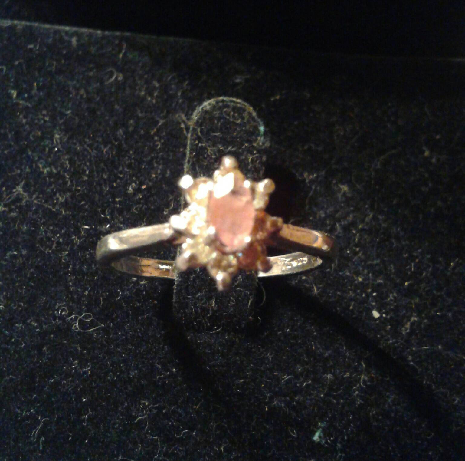 Rarest Natural Bixbite White Zircon Sterling Silver Engagement Ring (Comes with report) - Thumbnail 2