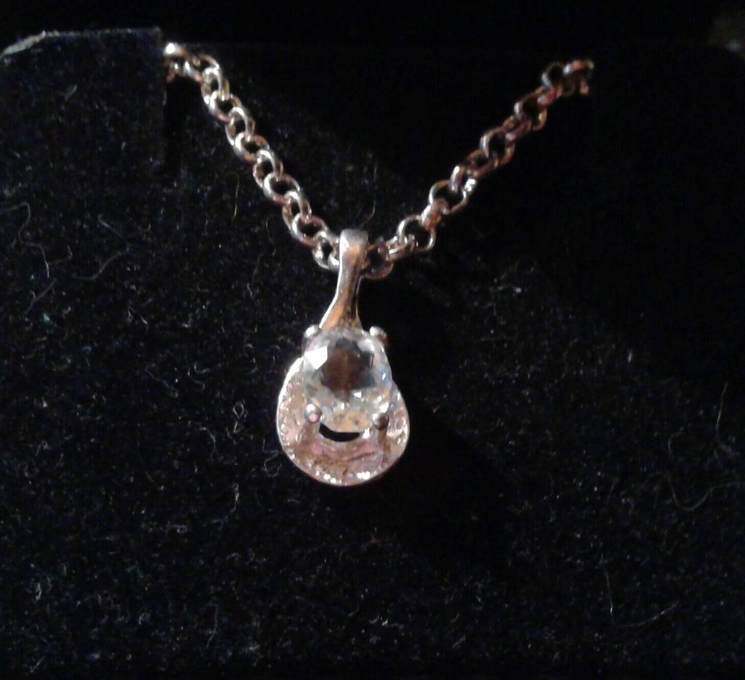 Natural Goshenite Sterling Silver Necklace - Thumbnail 2