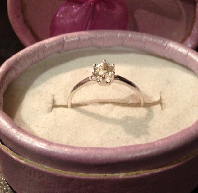 Natural Morganite Sterling Silver Engagement Ring