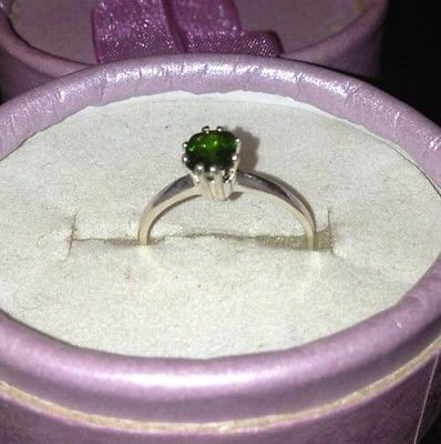 Natural Chrome Diopside Sterling Silver Ring