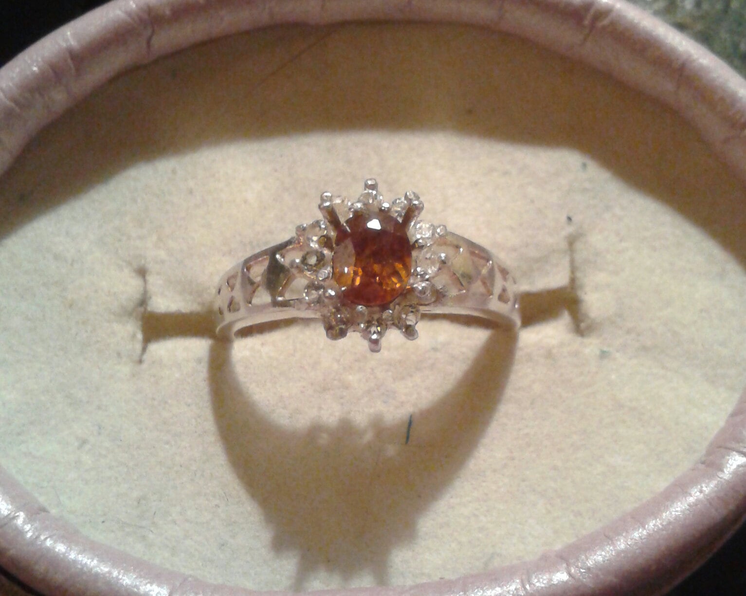 Natural Andalusite White Zircon accented Sterling Silver Ring - Thumbnail 2