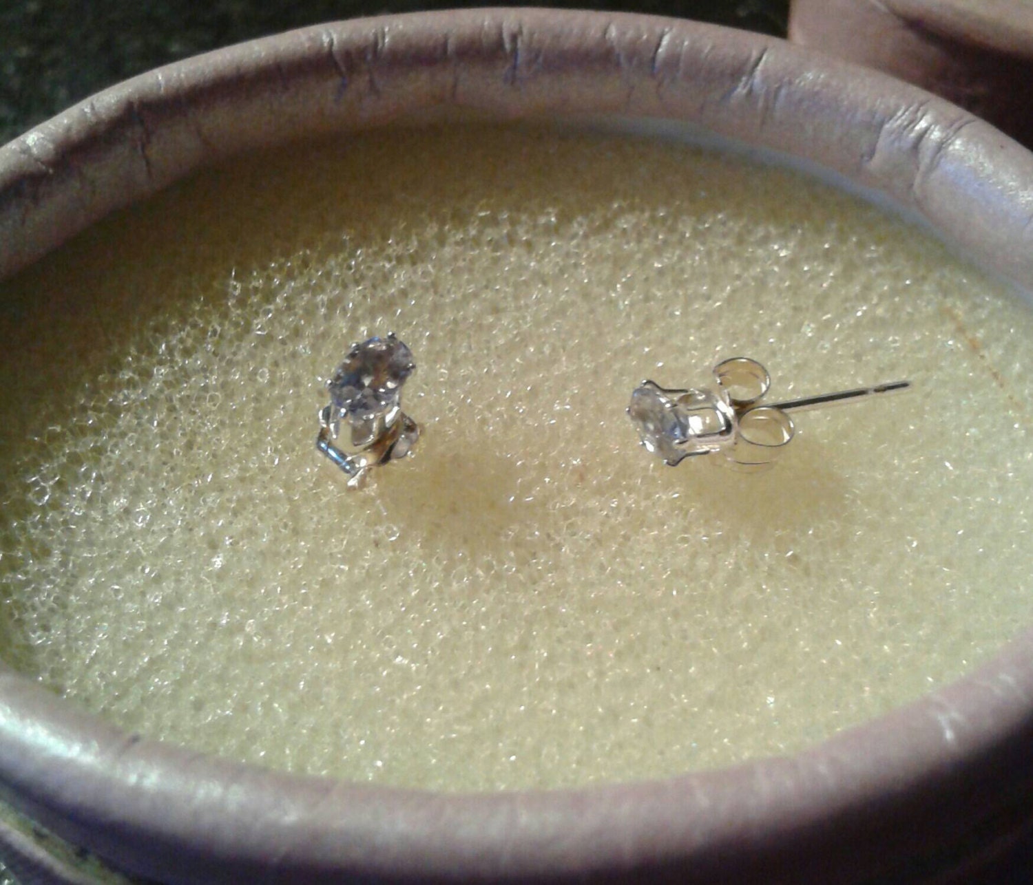 Natural Tanzanite Sterling Silver Earrings - Thumbnail 2