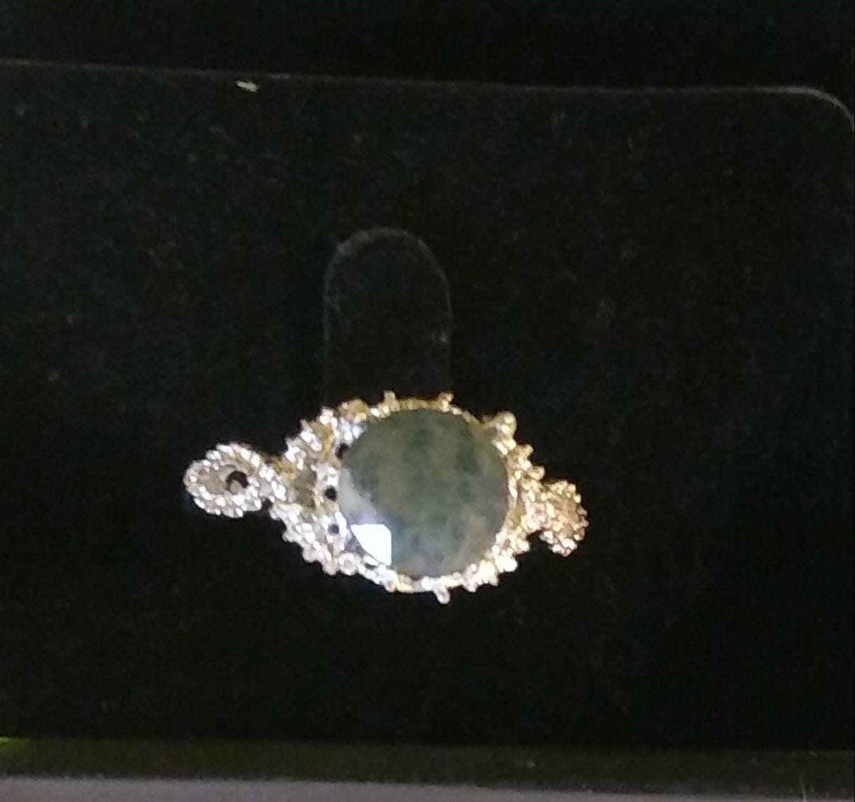 Natural Extremely Rare Grandidierite Zircon accented Sterling Silver Engagement Ring (Comes with report) - Thumbnail 2