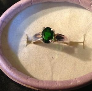 Natural Chrome Diopside Sterling Silver Ring