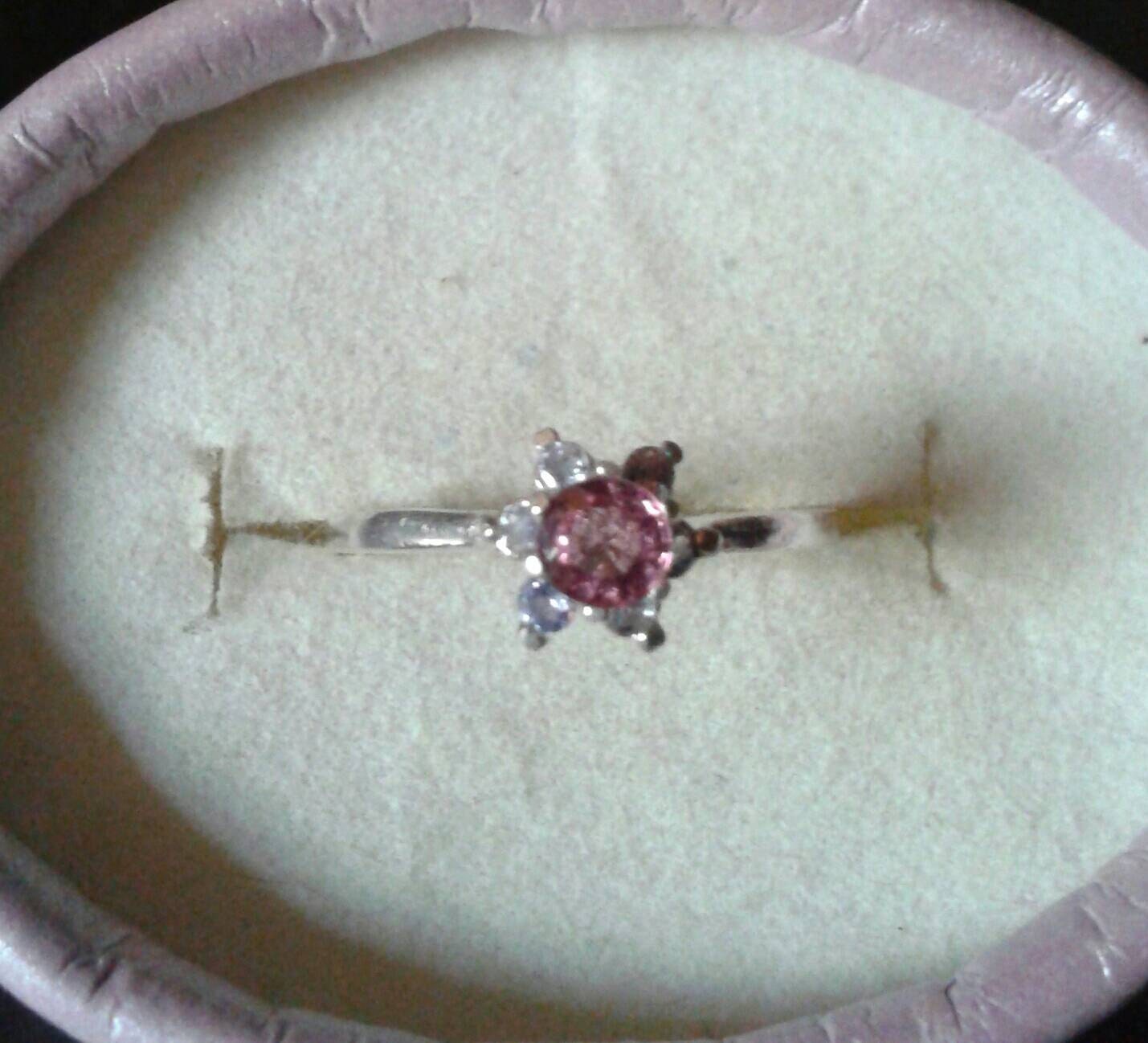 Natural Purple Spinel Tanzanite accented Sterling Silver Engagement Ring - Thumbnail 5
