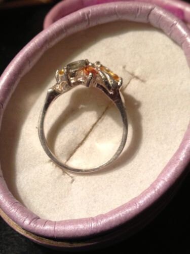 Natural Songea Sapphire Sterling Silver Cocktail Ring - Thumbnail 3