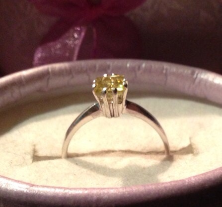 Natural Sphene/Titanite Sterling Silver Engagement Ring - Thumbnail 3