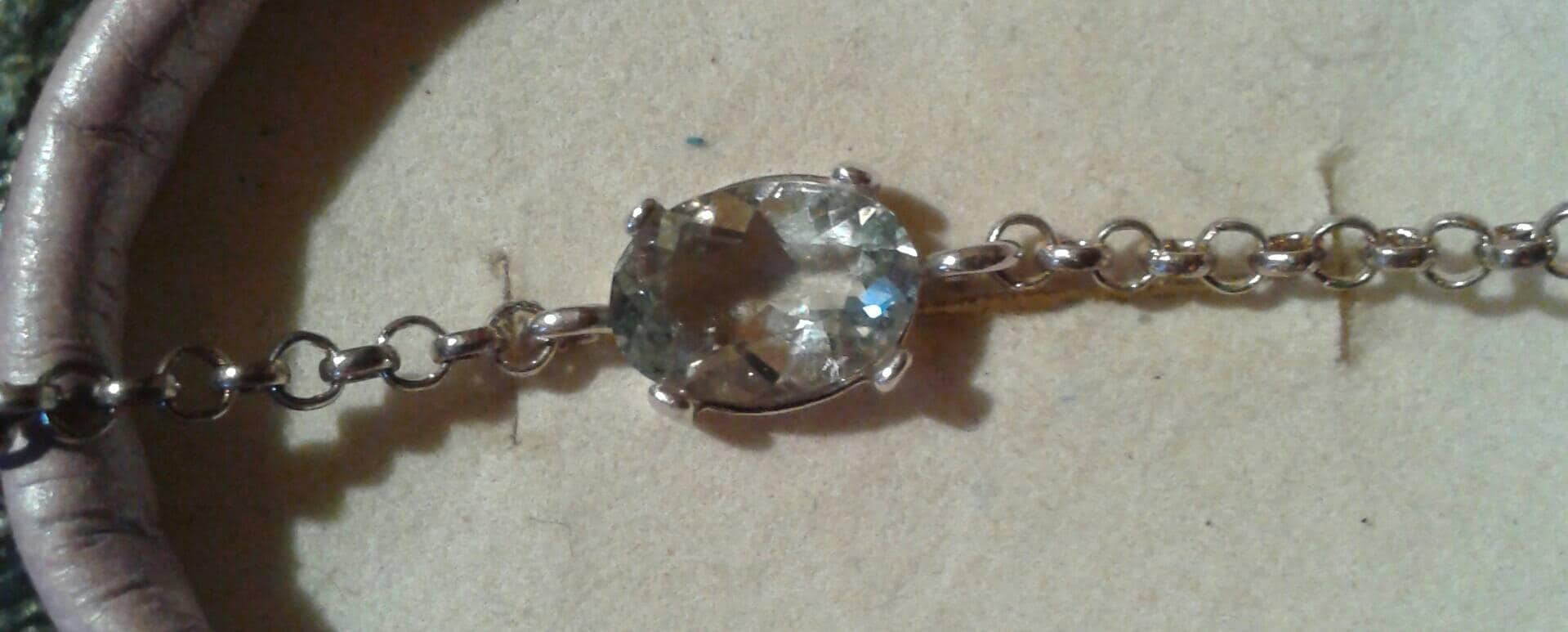 Natural Rare Oligoclase Sterling Silver Bracelet - Thumbnail 2