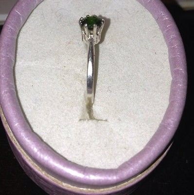 Natural Chrome Diopside Sterling Silver Ring - Thumbnail 2
