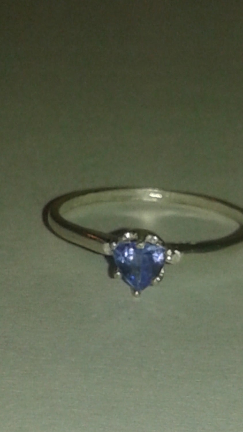 Natural Tanzanite Sterling Silver Engagement Ring - Thumbnail 3