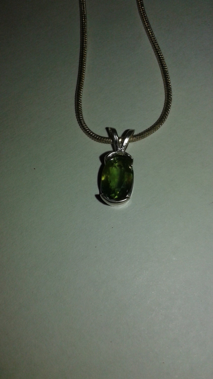 Natural Apatite Sterling Silver Necklace - Thumbnail 2