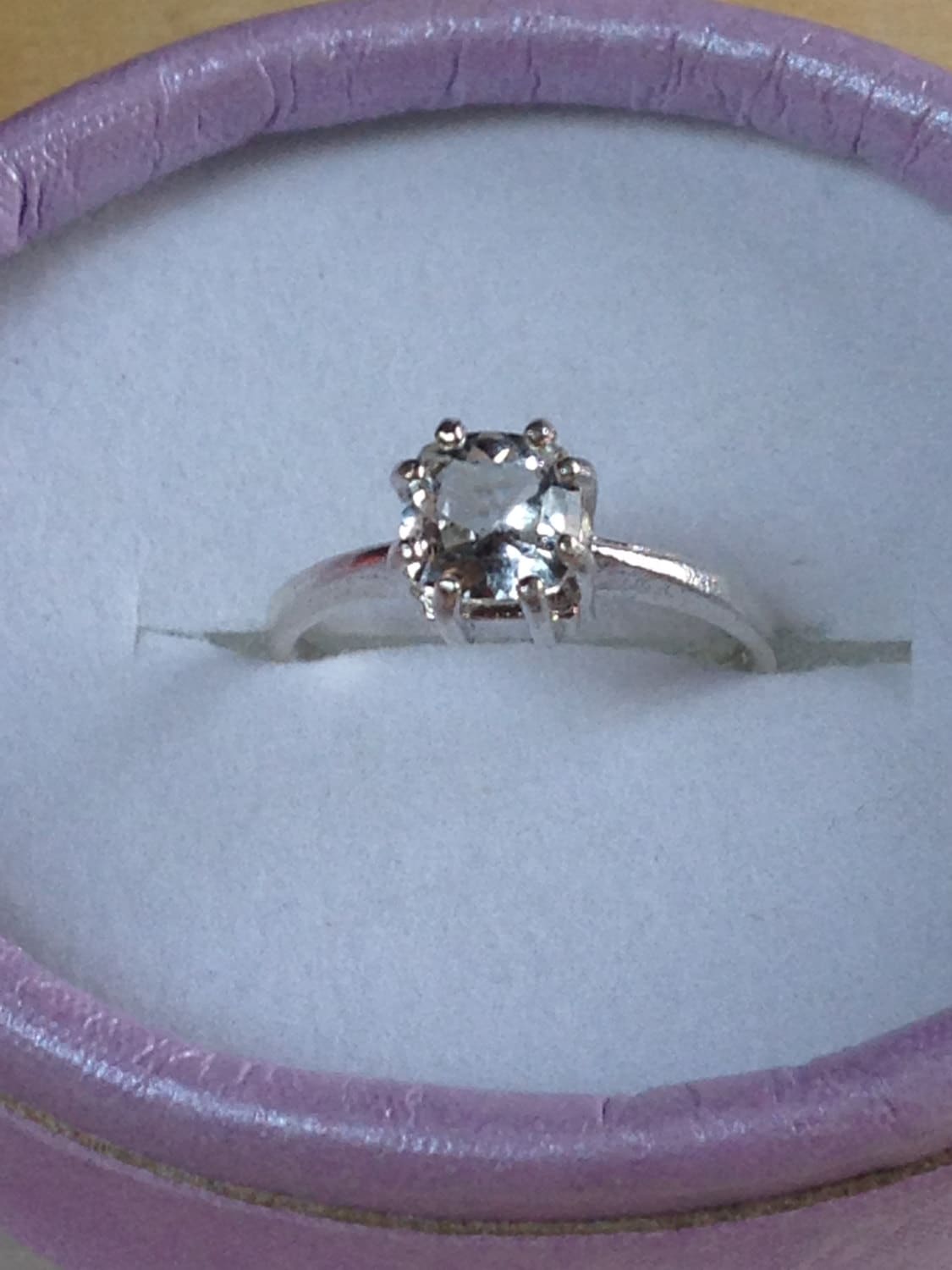 Natural Goshenite Sterling Silver Engagement Ring