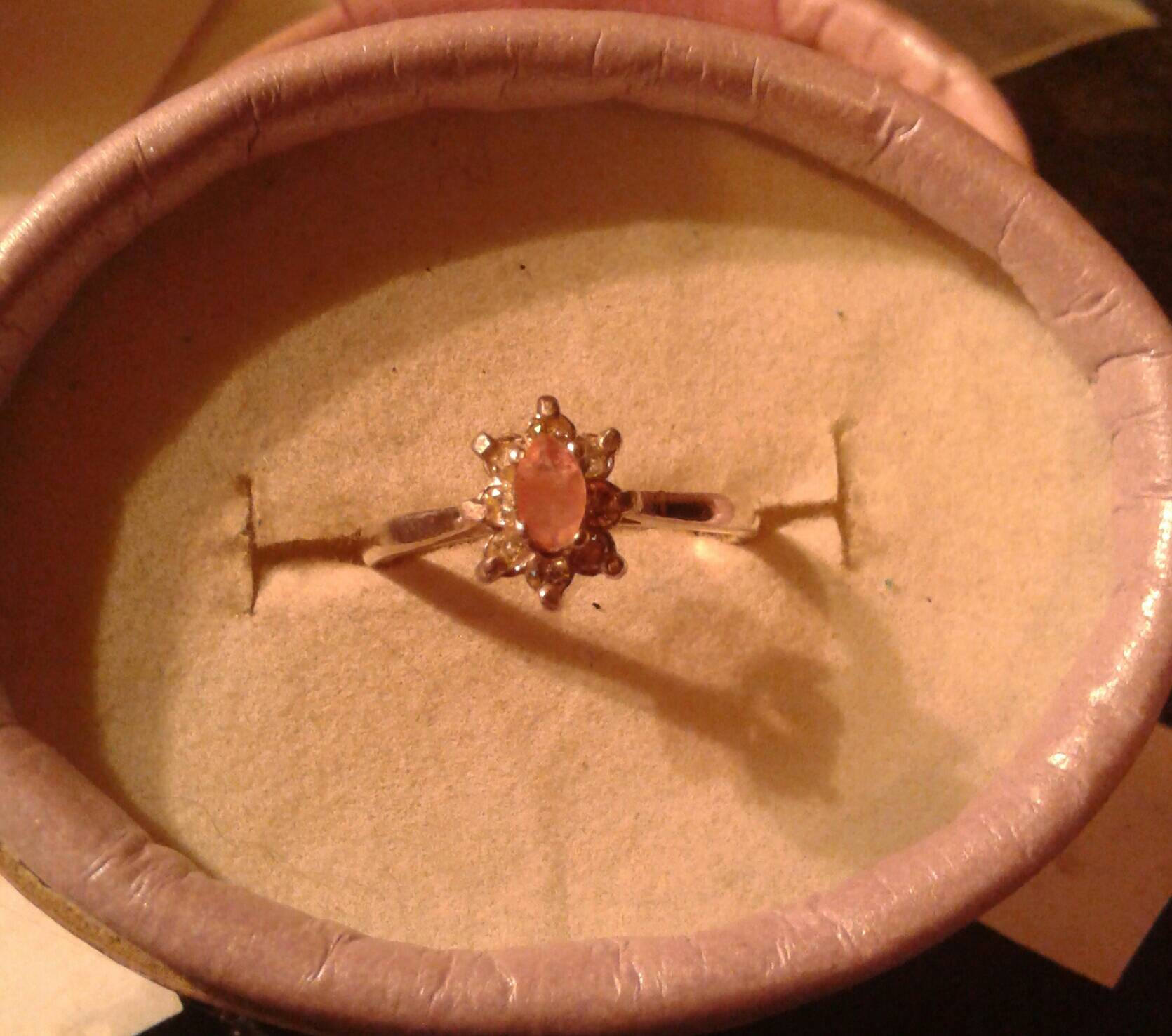 Rarest Natural Bixbite White Zircon Sterling Silver Engagement Ring (Comes with report) - Thumbnail 5