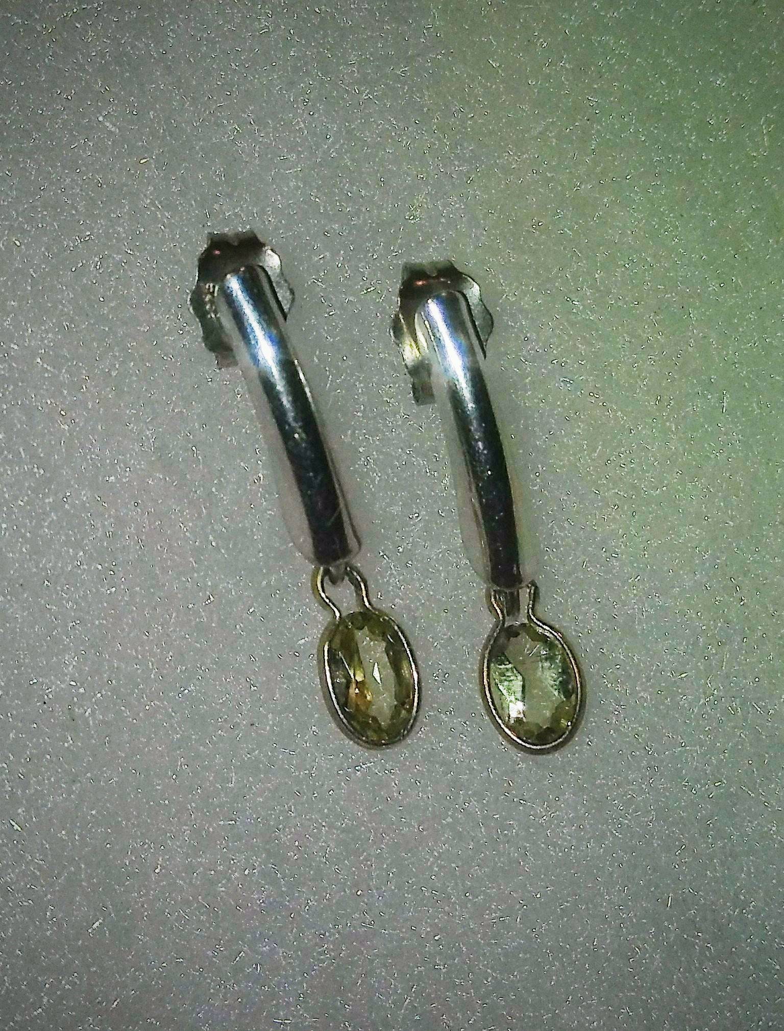 Natural Color Change Diaspore  Sterling Silver Earrings - Thumbnail 4