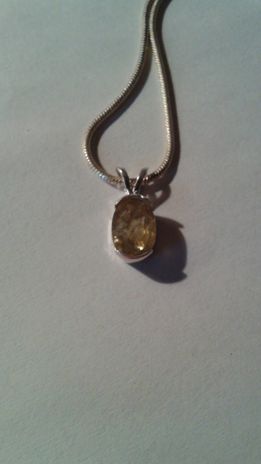 Natural Apatite Sterling Silver Necklace - Thumbnail 3