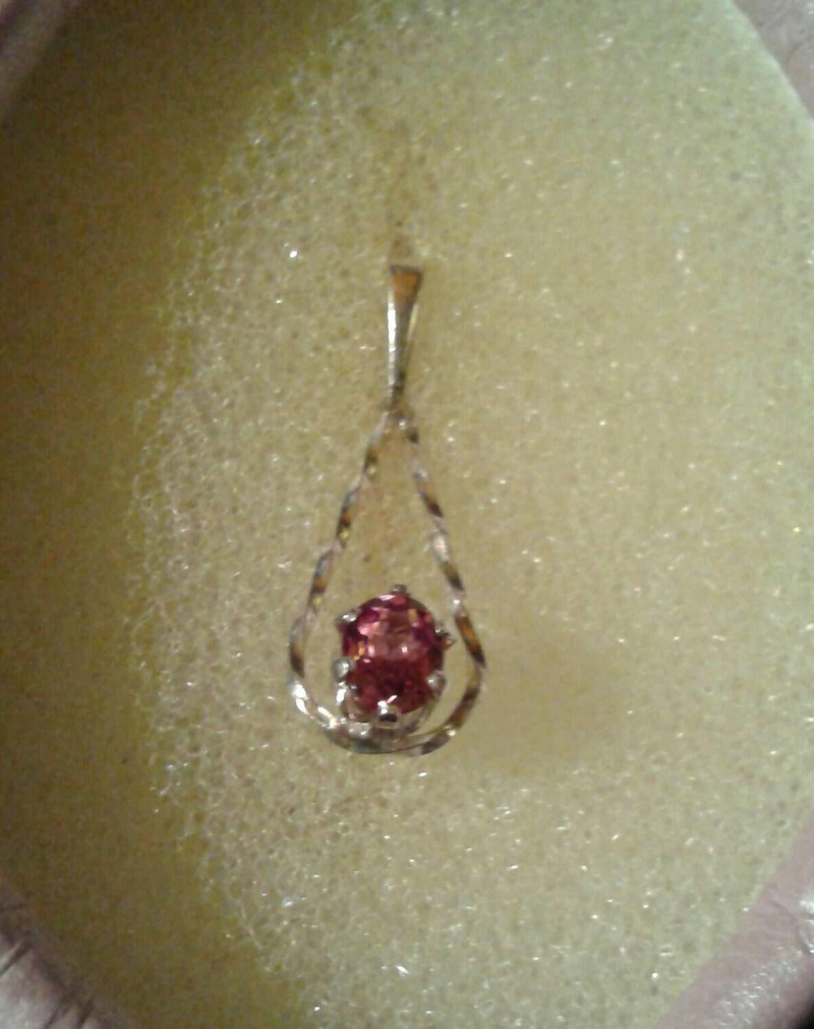 Natural Color Change Garnet Sterling Silver Necklace