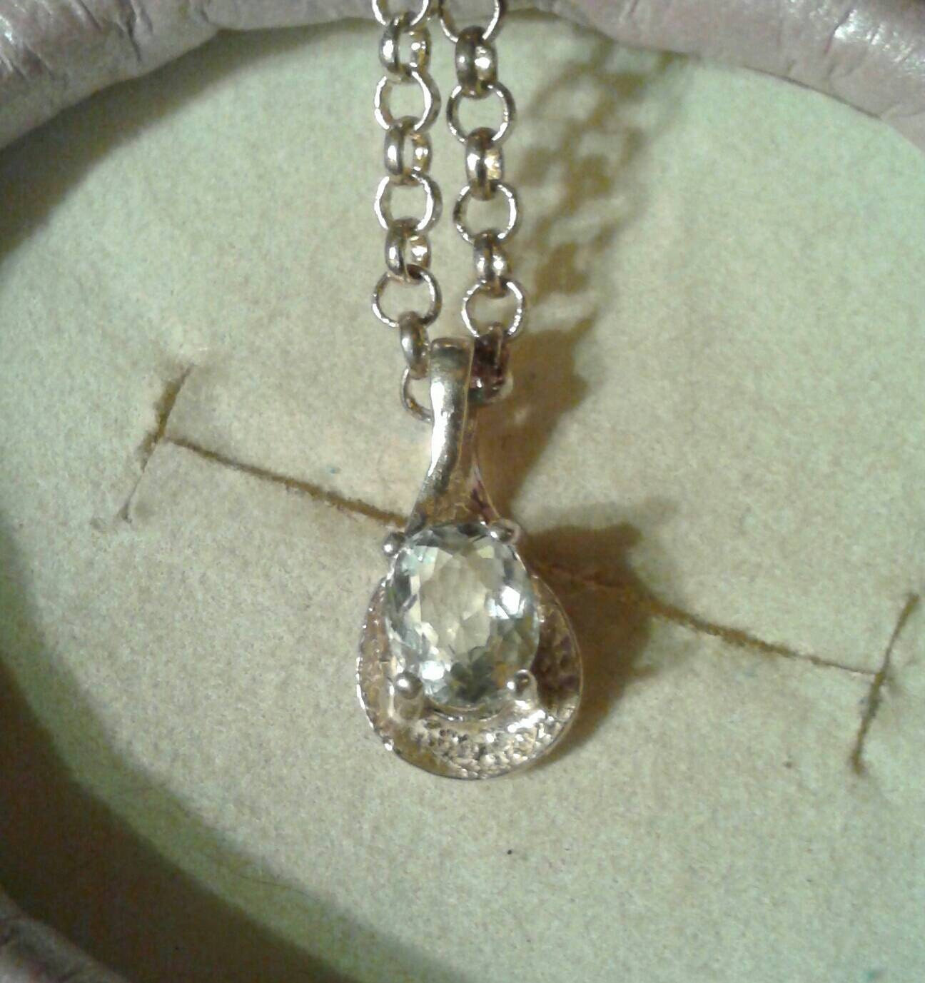 Natural Goshenite Sterling Silver Necklace