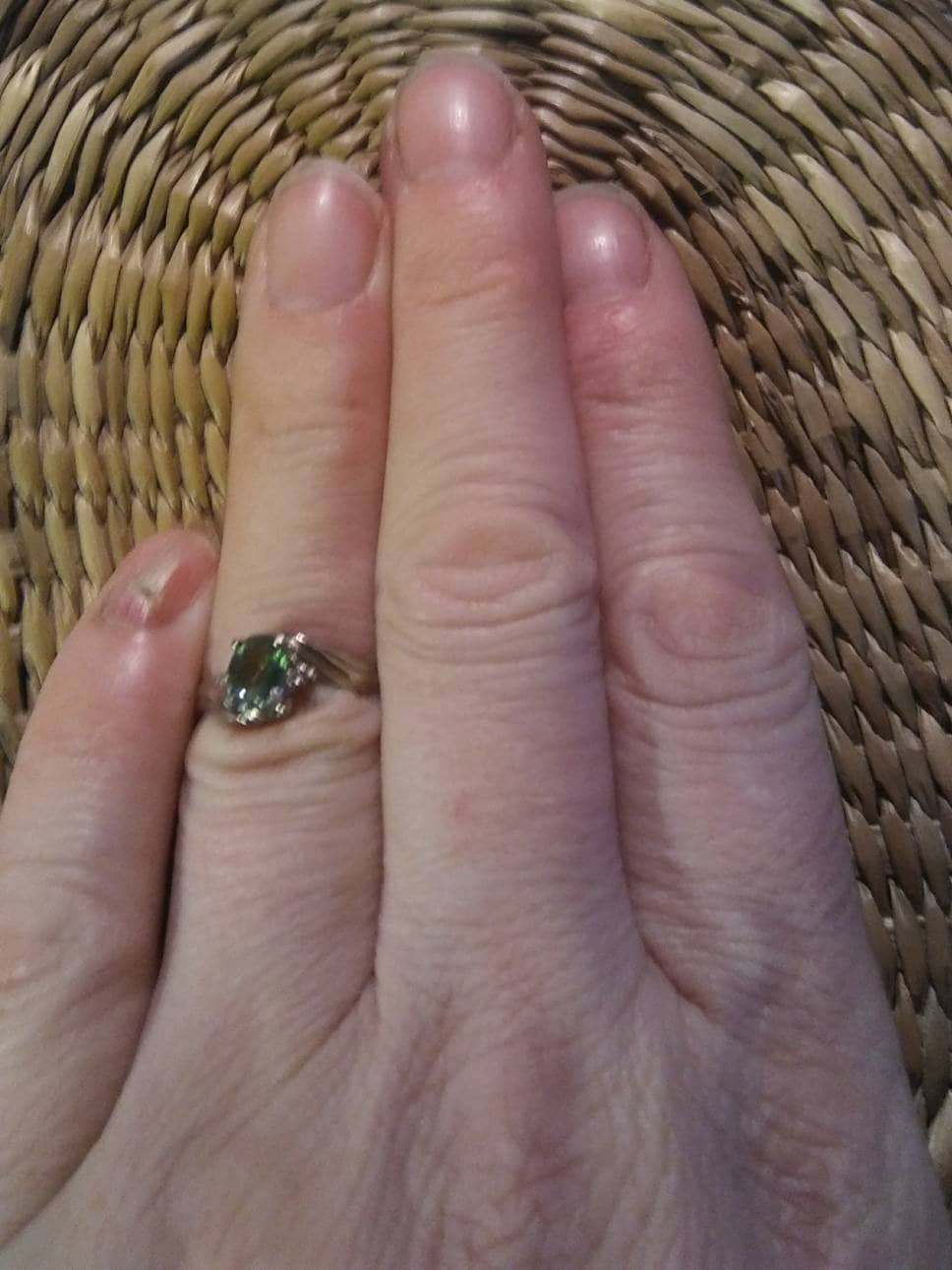 Natural Green Apatite Sterling Silver Ring - Thumbnail 3