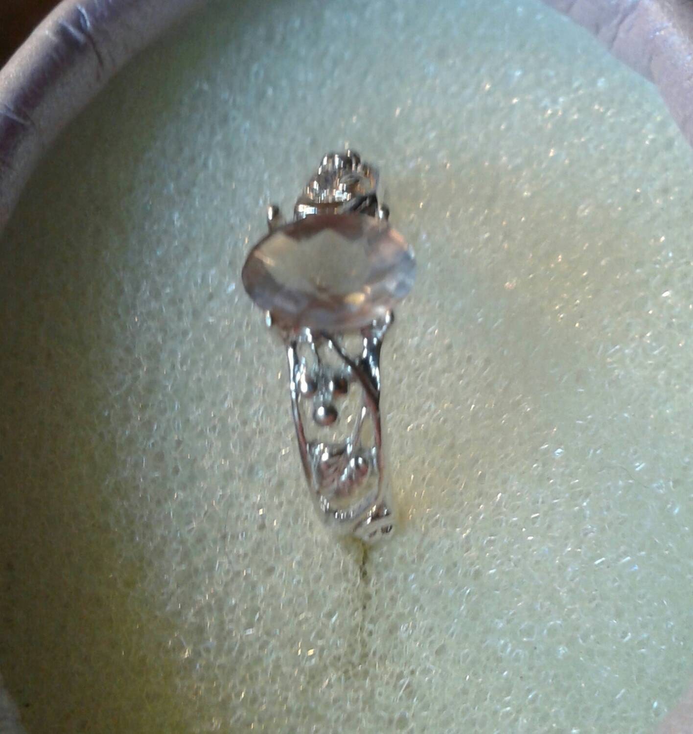 Natural Sillimanite Sterling Silver Engagement Ring - Thumbnail 5