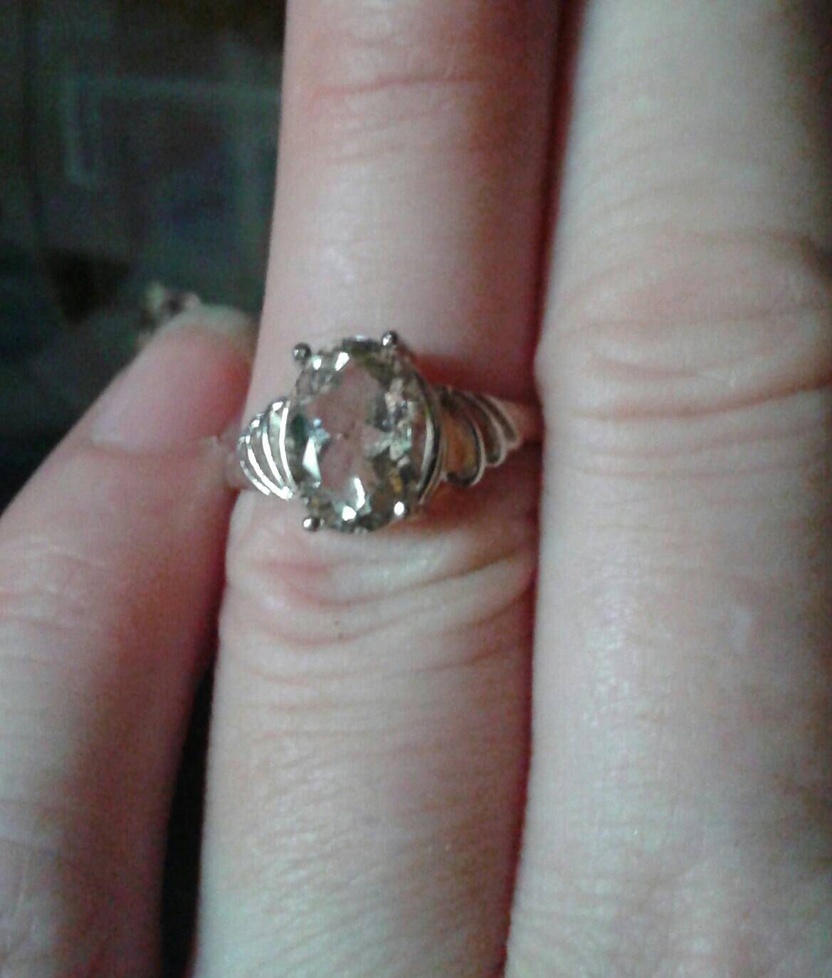 Natural Scapolite(Tenebrescent) Sterling Silver Engagement Ring - Thumbnail 4
