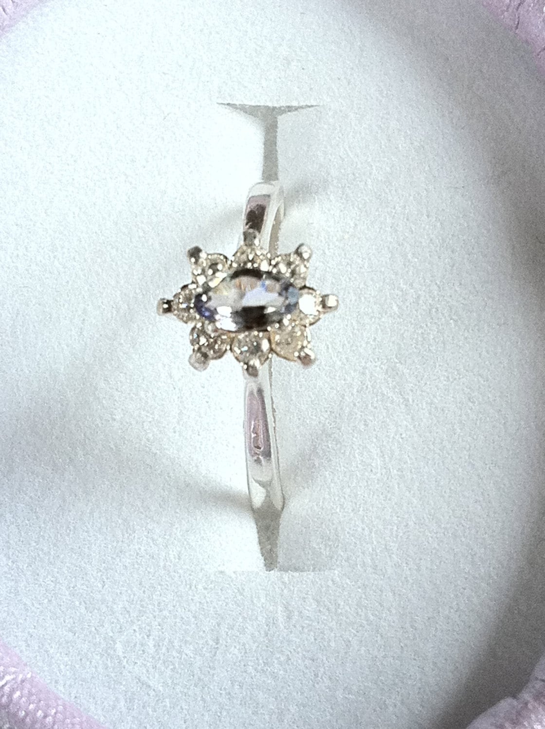 Natural Ocean Tanzanite Diamond accented Platinum Wrapped Engagement Ring - Thumbnail 2