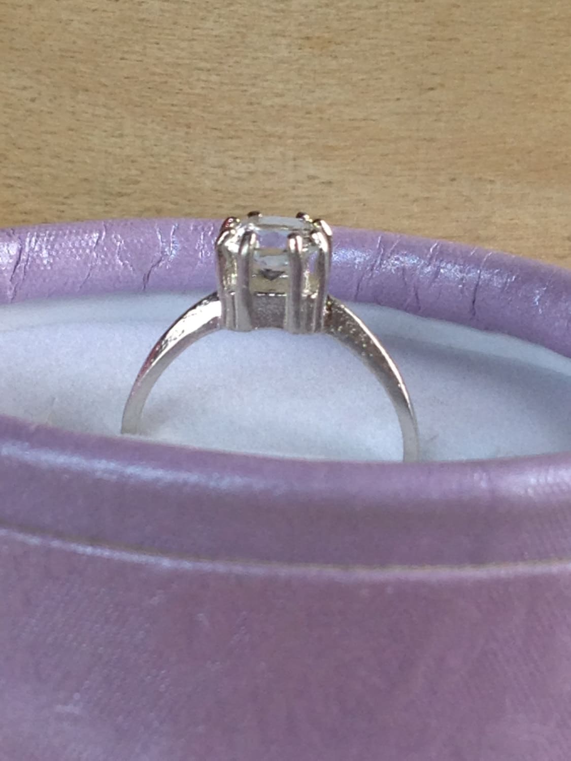Natural Goshenite Sterling Silver Engagement Ring - Thumbnail 2