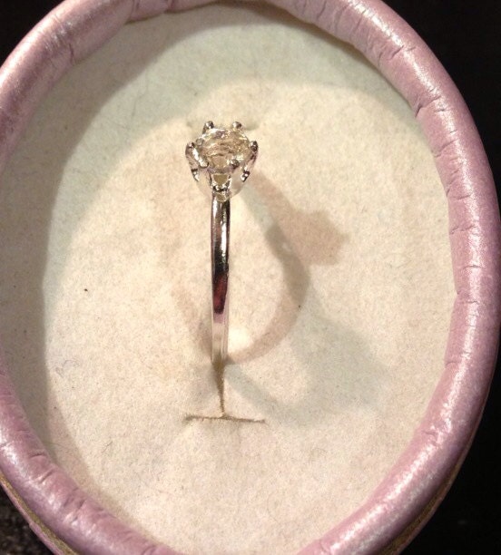 Natural Morganite Sterling Silver Engagement Ring - Thumbnail 2