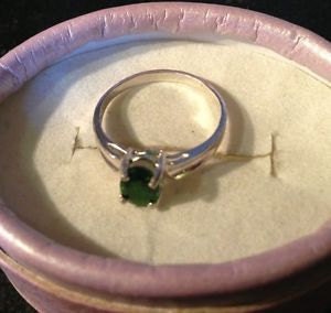Natural Chrome Diopside Sterling Silver Ring - Thumbnail 3