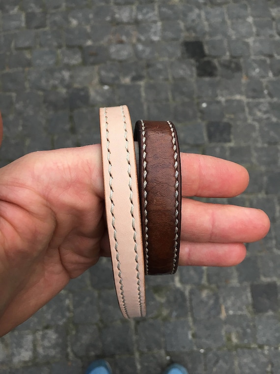 Natural Vegetable Tanned Buttero Leather Watch Strap Veg Tan 