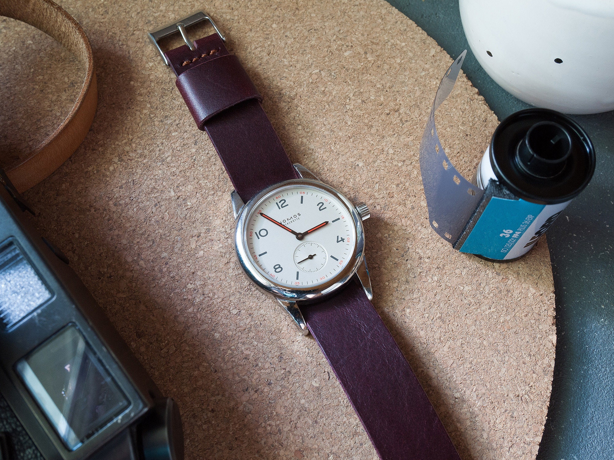 oxblood watch strap