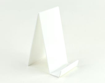 5 x Large Book Stand / Product Holder / Display Stand with lip 100mm W x 195mm H - PDS8272 White 100% Recyclable