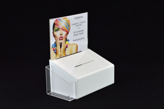 White Collection Box Suggestion Box Comments Box With an A5 - Etsy UK