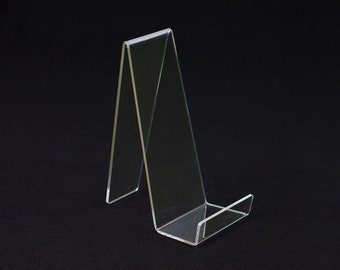 5 x Medium Narrow Brochure / Book Stand / Product Holder / Display Stand with lip 90mm W x 200mm H - PDS8275 Clear 100% Recyclable