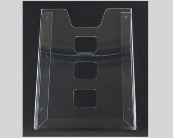 A2 Portrait Acrylic Wall Mountable Work Sheet / Brochure Holder / Leaflet Holder / Leaflet Dispenser