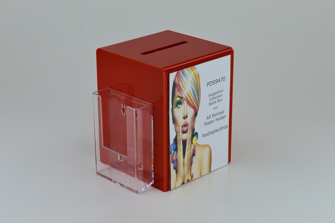 Red Acrylic Suggestion Feedback Exhibition Collection Comments Box With ...