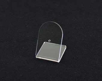 2 x Free Standing Pin Badge Holders / Display Stands - Clear Acrylic