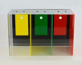 Charity / School / Retail Token / Counter Collection Box / Voting Box - 3 Sections