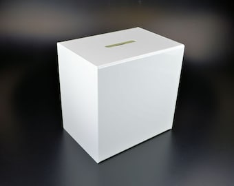 Lockable White Ballot Box Suggestion Box Exhibition Box Collection Box Comments Box Feedback Box - BB0020 White