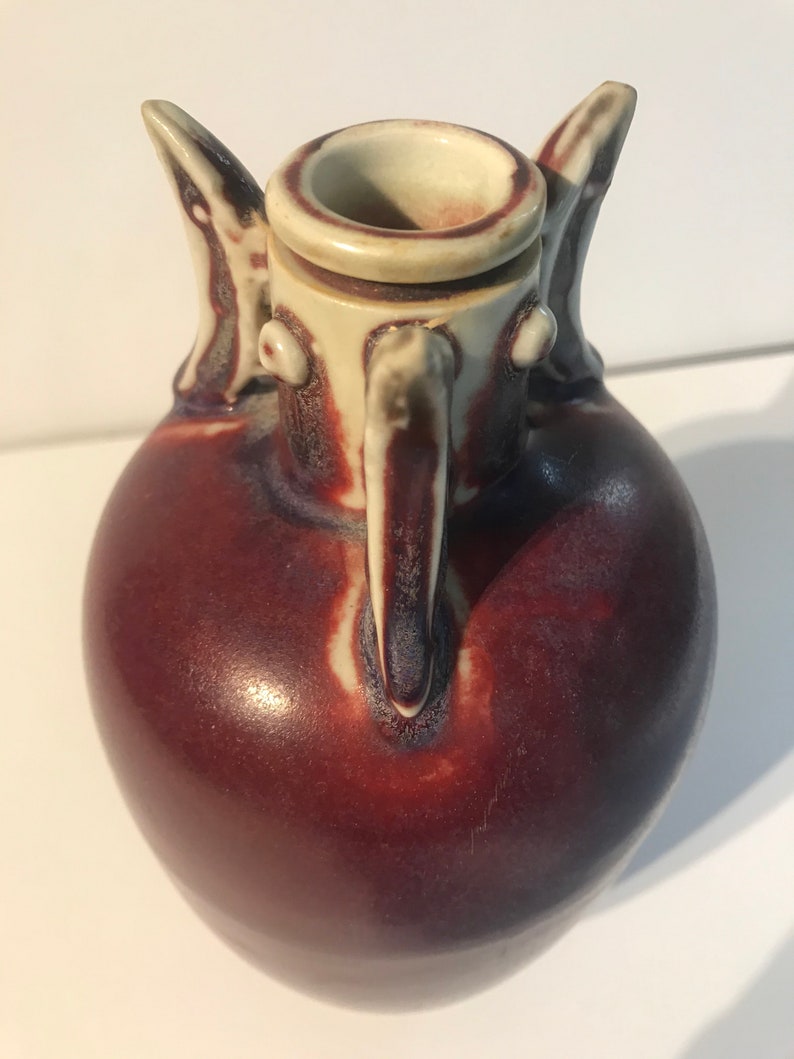 Chinese Flamb\u00e9 Vase Crescent Moon Design