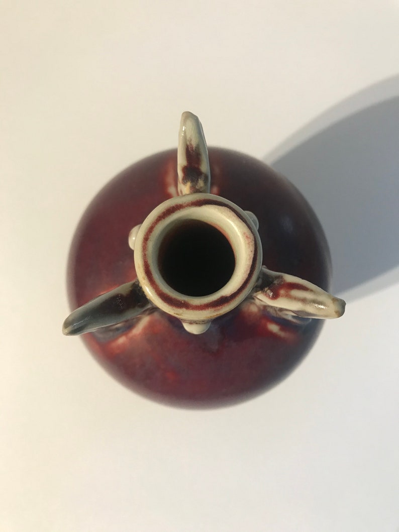 Chinese Flamb\u00e9 Vase Crescent Moon Design
