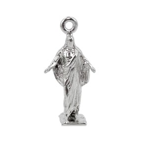 Sterling Silver 3D Christ Charm / Pendant for Necklace
