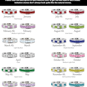 Birthstone &quot;ring&quot; Pendant, Birthstone Necklace, Birthstone Charm