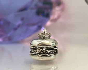 Hamburger Charm for Necklace or Bracelet