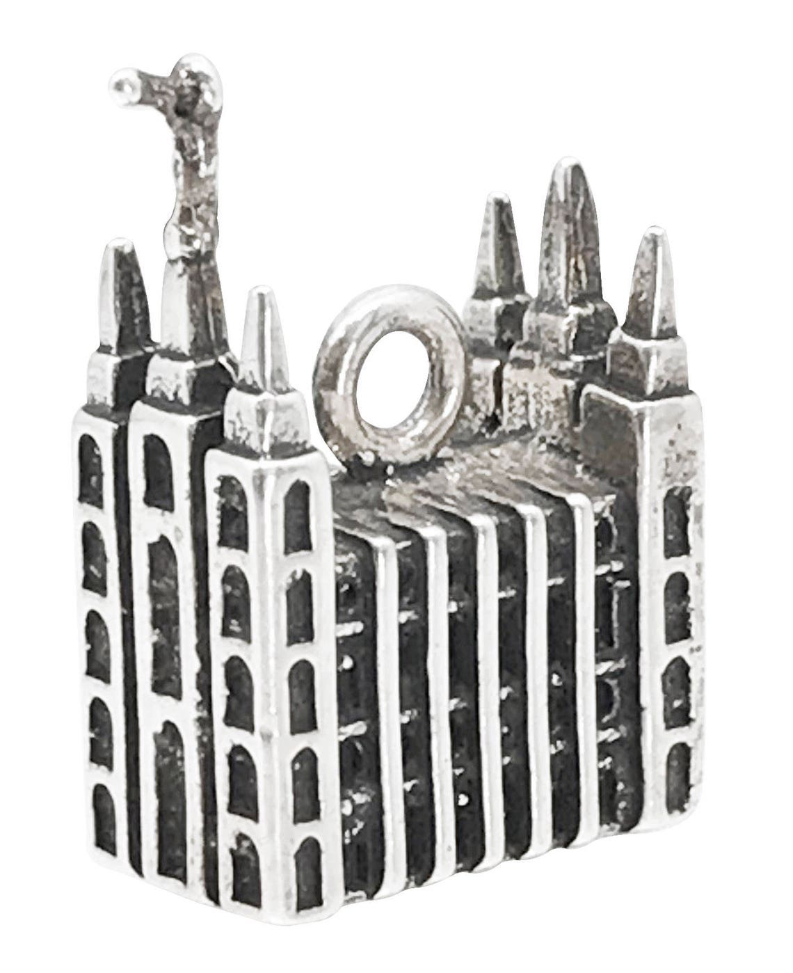 Sterling Silver Salt Lake City Temple Charm 3D Etsy