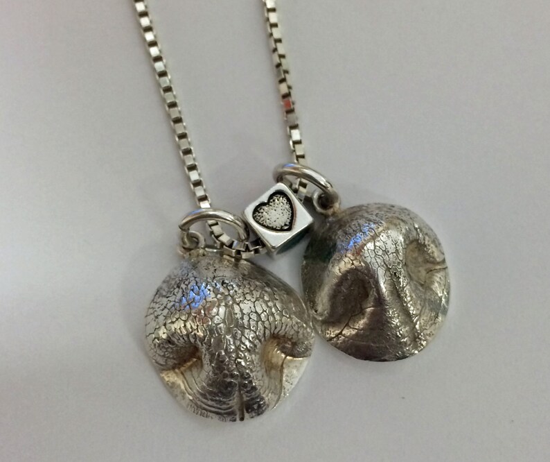 Sterling Silver Custom Dog Nose Print Pendant Etsy